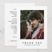 モダンなラスティックフォトエンゲージメントお礼カード サンキューカード (正面/裏面)