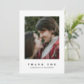 モダンなラスティックフォトエンゲージメントサンキューカード サンキューカード (スタンド正面)