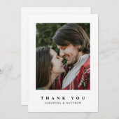 モダンなラスティックフォトエンゲージメントサンキューカード サンキューカード (正面/裏面)