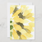 モダンなラスティック sunflower 花のゴールドスクリプト セーブザデート (裏面)