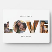 モダンなラブフォトコラージュカットアウトバレンタインデー フォトプラーク (正面)