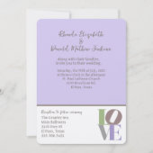 モダンなラブ ウェディング 招待状 (正面)