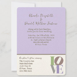 モダンなラブ ウェディング 招待状