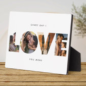 モダンなラブ フォト コラージュ カットアウト バレンタインデー フォトプラーク