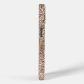 モダンなラメ入りグラデーション ローズゴールド モノグラム Case-Mate iPhoneケース (裏面 / 右)