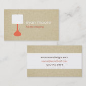 モダンなランプの家の足場の名刺-麻布 名刺 (正面/裏面)