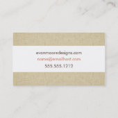 モダンなランプの家の足場の名刺-麻布 名刺 (裏面)