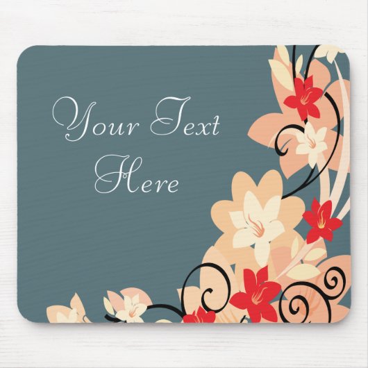 モダンなリリー マウスパッド (正面)