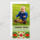 モダンなリンゴのロシュ・ハシャナー写真カード シーズンカード (正面/裏面)