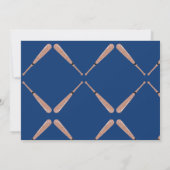 モダンなルーキーの年の写真 野球の誕生日 招待状 (裏面)