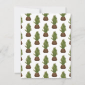 モダンなルースドウォーターカラーChristmas Treeホリデー ノートカード (裏面)