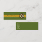 モダンなレトロのプロフィールカード-社会的なネットワーキングカード スキニー名刺 (正面/裏面)