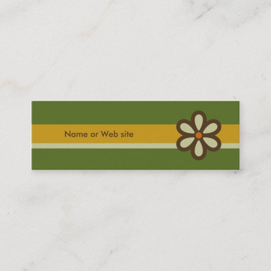 モダンなレトロのプロフィールカード-社会的なネットワーキングカード スキニー名刺 (正面)