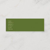 モダンなレトロのプロフィールカード-社会的なネットワーキングカード スキニー名刺 (裏面)