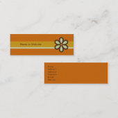 モダンなレトロのプロフィールカード-社会的なネットワーキングカード スキニー名刺 (正面/裏面)