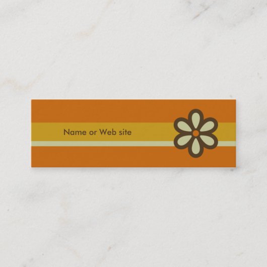 モダンなレトロのプロフィールカード-社会的なネットワーキングカード スキニー名刺 (正面)
