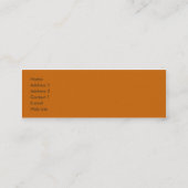 モダンなレトロのプロフィールカード-社会的なネットワーキングカード スキニー名刺 (裏面)