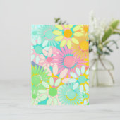 モダンなレトロの情報通の60年代の70年代のブランクのパーティーのlinvitations 招待状 (スタンド正面)