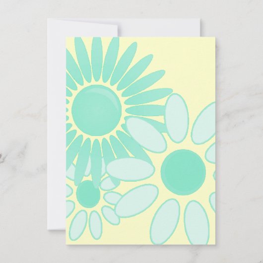 モダンなレトロの情報通の60年代の70年代のブランクのパーティーのlinvitations 招待状 (裏面)