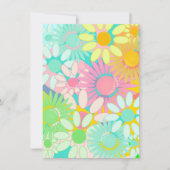 モダンなレトロの情報通の60年代の70年代のブランクのパーティーのlinvitations 招待状 (正面)