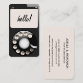 モダンなレトロの携帯電話ビジネスプロフィール呼出し 名刺 (正面/裏面)