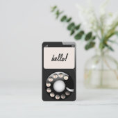 モダンなレトロの携帯電話ビジネスプロフィール呼出し 名刺 (スタンド正面)