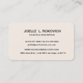 モダンなレトロの携帯電話ビジネスプロフィール呼出し 名刺 (裏面)