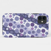 モダンなレトロの紫色の水玉模様のおもしろい Case-Mate iPhoneケース (裏面(横))