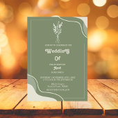 モダンなレトロ ヴィンテージ 70年代のウェディング 招待状