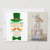 モダンなレプラコーンのセントパトリックデーの誕生日写真 招待状 (正面)