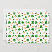 モダンなレプラコーンのセントパトリックデーの誕生日写真 招待状 (裏面)