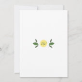 モダンなレモンとグリーンの装飾 卒業パーティー 招待状 (裏面)