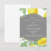 モダンなレモンのウェディングシャワー招待状 招待状 (正面/裏面)