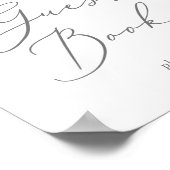 モダンなレモンガーデン ゲストブックサイン ポスター (角)