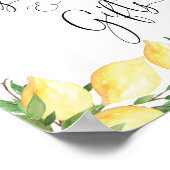 モダンなレモン カードとギフト サイン (角)