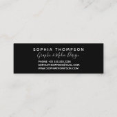 モダンなレーザー光線写真こんにちはの原稿の小型名刺 スキニー名刺 (裏面)