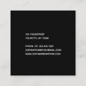 モダンなレーザー光線写真こんにちはの原稿-名刺 スクエア名刺 (裏面)