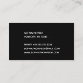 モダンなレーザー光線写真こんにちはの原稿-名刺 名刺 (裏面)