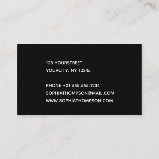 モダンなレーザー光線写真こんにちはの原稿-名刺 名刺 (裏面)