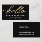 モダンなレーザー光線写真こんにちはの原稿-名刺 名刺 (正面/裏面)