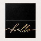 モダンなレーザー光線写真こんにちはの原稿-名刺 名刺 (外部フラット)