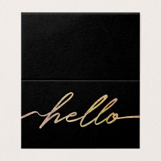 モダンなレーザー光線写真こんにちはの原稿-名刺 名刺 (外部フラット)