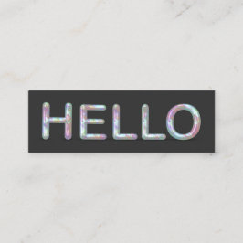 モダンなレーザー光線写真こんにちは3Dは名刺に文字を入れます スキニー名刺