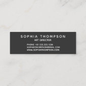 モダンなレーザー光線写真こんにちは3Dは名刺に文字を入れます スキニー名刺 (裏面)