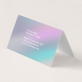 モダンなレーザー光線写真スタイルの虹のパステルはカスタマイズ 名刺 (裏面)