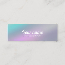 モダンなレーザー光線写真スタイルの虹のパステル スキニー名刺