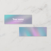 モダンなレーザー光線写真スタイルの虹のパステル スキニー名刺 (正面/裏面)