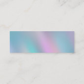 モダンなレーザー光線写真スタイルの虹のパステル スキニー名刺 (裏面)