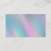 モダンなレーザー光線写真スタイルの虹のパステル 名刺 (裏面)