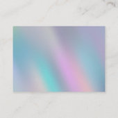 モダンなレーザー光線写真スタイルの虹のパステル 名刺 (裏面)